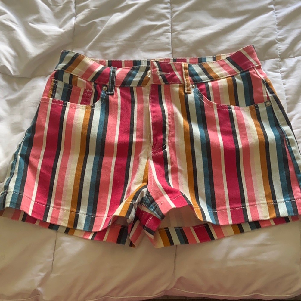 FOREVER 21 multi striped Jean shorts